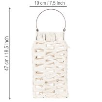 Produkt Wisząca latarnia, letnia dekoracja, makrama wys. 35,5 cm szer. 19 cm