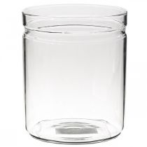 Wazon na kwiaty, szklany cylinder, szklany wazon okrągły Ø10cm W12cm