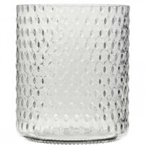 Produkt Szklana latarnia, wazon na kwiaty, okrągły szklany wazon Ø11,5 cm W13,5 cm