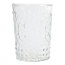Latarnia szklana świeca szklana świecznik na tealighty Ø7,5cm W10cm