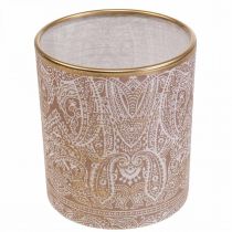 Produkt Latarnia Szklana Świecznik na Tea Light Wzór Paisley Ø8cm W9cm 2szt