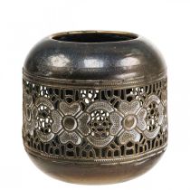 Latarnia metalowa świecznik na tealighty vintage kwiaty Ø12,5 cm