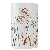 Produkt Latarnia metalowa motyl z białego złota Ø12,5 cm W20,5 cm