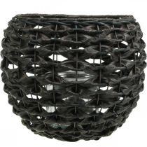 Produkt Latarnia pleciona czarna, brązowa ozdoba letnia Ø31cm W25cm