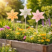 Produkt Palik ogrodowy wiatraczek, atrakcyjna dekoracja na patio, do ogrodu i na balkon, 47 cm, 3 sztuki