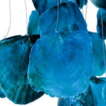 Produkt Dzwonek wietrzny morska wisząca dekoracja muszle Capiz niebieskie 90cm