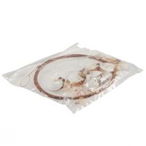 Produkt Dzwonek wietrzny z muszlami, pierścień dekoracyjny z naturalnego drewna Ø20cm W66cm