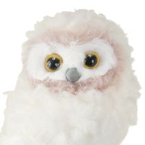 Produkt Dekoracja zimowa figurki sowy stojące białe 15cm 2 szt.