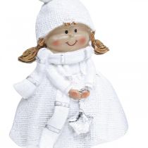 Produkt Zimowe figurki dziecięce Świąteczna zimowa dekoracja W17cm zestaw 2 sztuk
