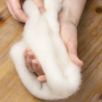 Produkt Sznurek wełniany, biała wstążka wełniana, 2 m, wełna dekoracyjna do rękodzieła i pakowania