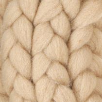 Produkt Wianek dekoracyjny z filcu wełnianego do zawieszenia jasnobrązowy Ø25cm W4cm