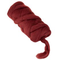 Produkt Sznurek wełniany, wełna dekoracyjna, ciemnoczerwony, wstążka wełniana 10m do florystyki i rękodzieła