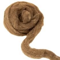 Produkt Sznurek wełniany, wełna dekoracyjna, brązowy, 2 m. Sznurek wełniany, wełna do filcowania, do rękodzieła i florystyki.