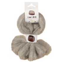 Produkt Sznurek wełniany dekoracyjny, szaro-naturalny, 2m, filcowany, do rękodzieła i florystyki