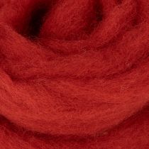 Produkt Sznurek wełniany, wełna dekoracyjna, czerwony, filcowana wełna 2m do florystyki, dekoracji i rękodzieła
