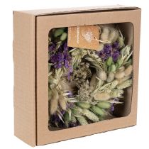 Produkt Wianek z suszonych kwiatów na wiosnę i lato, na stół i drzwi wejściowe, na specjalne okazje z kolorowymi akcentami, 26 cm