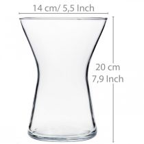 X-Glass Vase Clear Ø14cm H19cm
