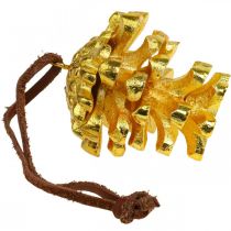 Produkt Dekoracyjne szyszki sosnowe do zawieszenia Złoto W6cm