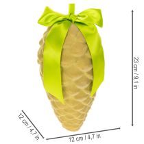 Produkt Sztuczne zawieszki w kształcie szyszek z wstążką prezentową i kokardą, 23 cm, 3 sztuki