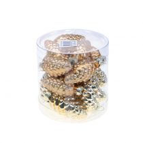 Produkt Szyszki mix szkła złote 5cm 14 szt