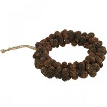 Produkt Stożek wianek olcha stożek wieniec wieniec na drzwi natura Ø20cm