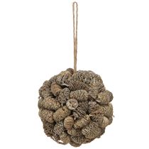 Produkt Kula stożkowa do zawieszania szyszek olchowych bielonych 12cm