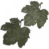 Metalowa ozdobna jesienne liście miska dekoracyjna Ø33/40cm zestaw 2 szt