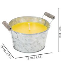 Produkt Świeca ogrodowa Citronella w wiaderku: nastrojowe oświetlenie i środek odstraszający owady, 15 cm
