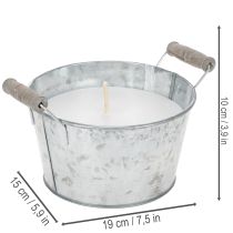 Produkt Świeca w wiaderku cynkowym do nastrojowej dekoracji tarasu i balkonu 15cm