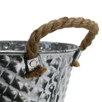 Produkt Cynkowa miska okrągła z uchwytami ze sznurka Ø25cm W14cm