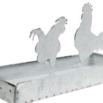 Cynkowa misa z kurczakami 30cm x 12cm H15,5cm