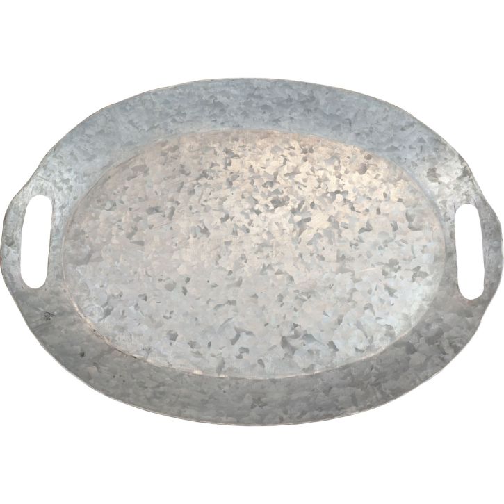 Taca dekoracyjna owalna metalowa taca cynkowa 47×34×3cm