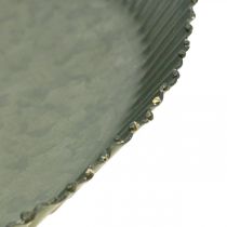 Tabliczka dekoracyjna blacha ocynkowana blacha metalowa antracyt złoto Ø20,5cm
