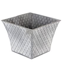 Produkt Garnek cynkowy z wzorem diamentowym, wys. 15 cm
