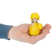 Produkt Figurki dzieci w kształcie cytryny, słodka dekoracja stołu na lato w stylu vintage, do salonów i na balkon, 9 cm, 3 sztuki
