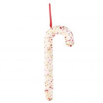 Produkt Wieszaki na cukierki w kształcie laski, białe, kolorowe, brokatowe, 30 cm, zestaw 4 elementów