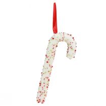 Produkt Ozdoba świąteczna w kształcie laski cukrowej, wisząca, biała, kolorowa, 20 cm, zestaw 6 sztuk