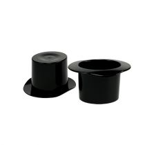 Ozdobny cylinder czarny, sylwestrowy, czapka jako doniczka wys.5,5cm 12szt
