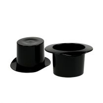 Cylinder czarny 7cm 9 szt