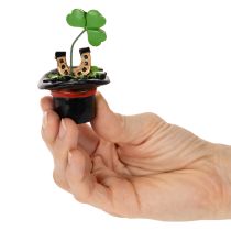 Produkt Talizman na szczęście koniczyna i chrząszcz w cylindrze, 7 cm, 3 sztuki
