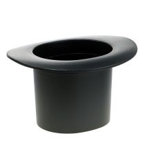 Produkt Czarny cylinder, doniczka, dekoracja sylwestrowa, doniczka, kapelusz czarodzieja wys.16cm