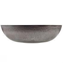 Produkt Stylowa, matowo-szara miska 37 cm - teksturowana powierzchnia, uniwersalna do dekoracji - 3 sztuki