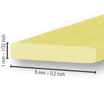 Produkt Płaski drut aluminiowy złoty 5mm 10m