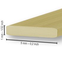 Produkt Płaski drut aluminiowy złoty 5mm x 1mm 2,5m