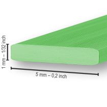 Produkt Przewód płaski aluminiowy zielony 5mm x 1mm 2,5m