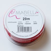 Produkt Wstążka w groszki do wszechstronnego pakowania prezentów sezonowych, szerokość 1,5 cm, długość 20 m