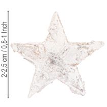 Produkt Gwiazdki brzozowe mini 2cm - 2,5cm bielone 150 szt.