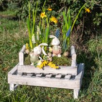 Produkt Pudełko na kwiaty Shabby Chic drewniane, białe, 38/31 cm, 2 sztuki