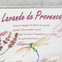 Produkt Owalna metalowa misa na kwiaty z uchwytami, lawenda, 32×15×15 cm