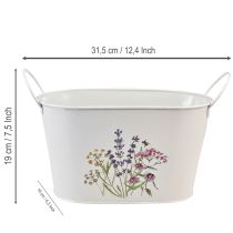 Produkt Metalowa misa na kwiaty, doniczka, doniczka, 27×16×15,5 cm